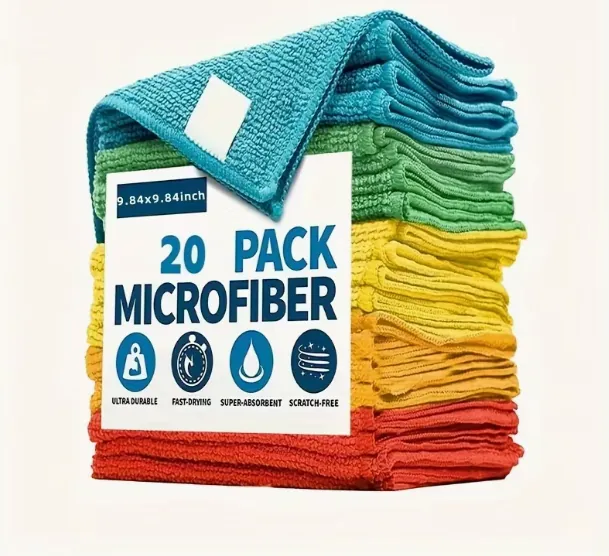 20-er Pack Mikrofaser Tücher Ultra-Saugfähig, 1200