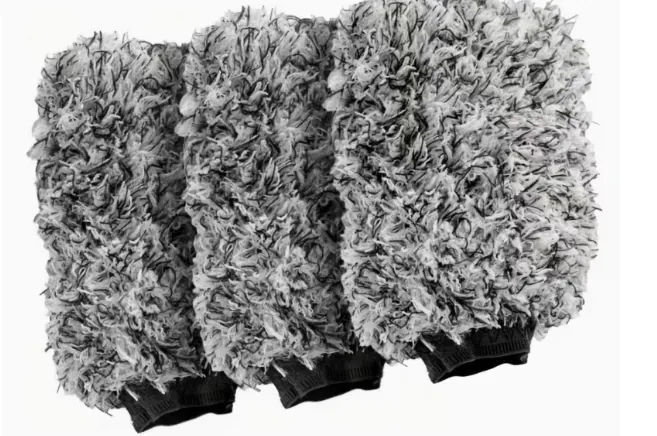 3-teiliges Autowasch-Handschuh-Set, aus hochwertiger Mikrofaser für effiziente Fahrzeugreinigung